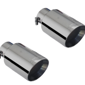 XFORCE VAREX - SILENZIATORE ROTONDO NERO CON INGRESSO A DOPPIA PARETE E TAGLIO AD ANGOLO TONDO DA 3" CON USCITA DA 4"
