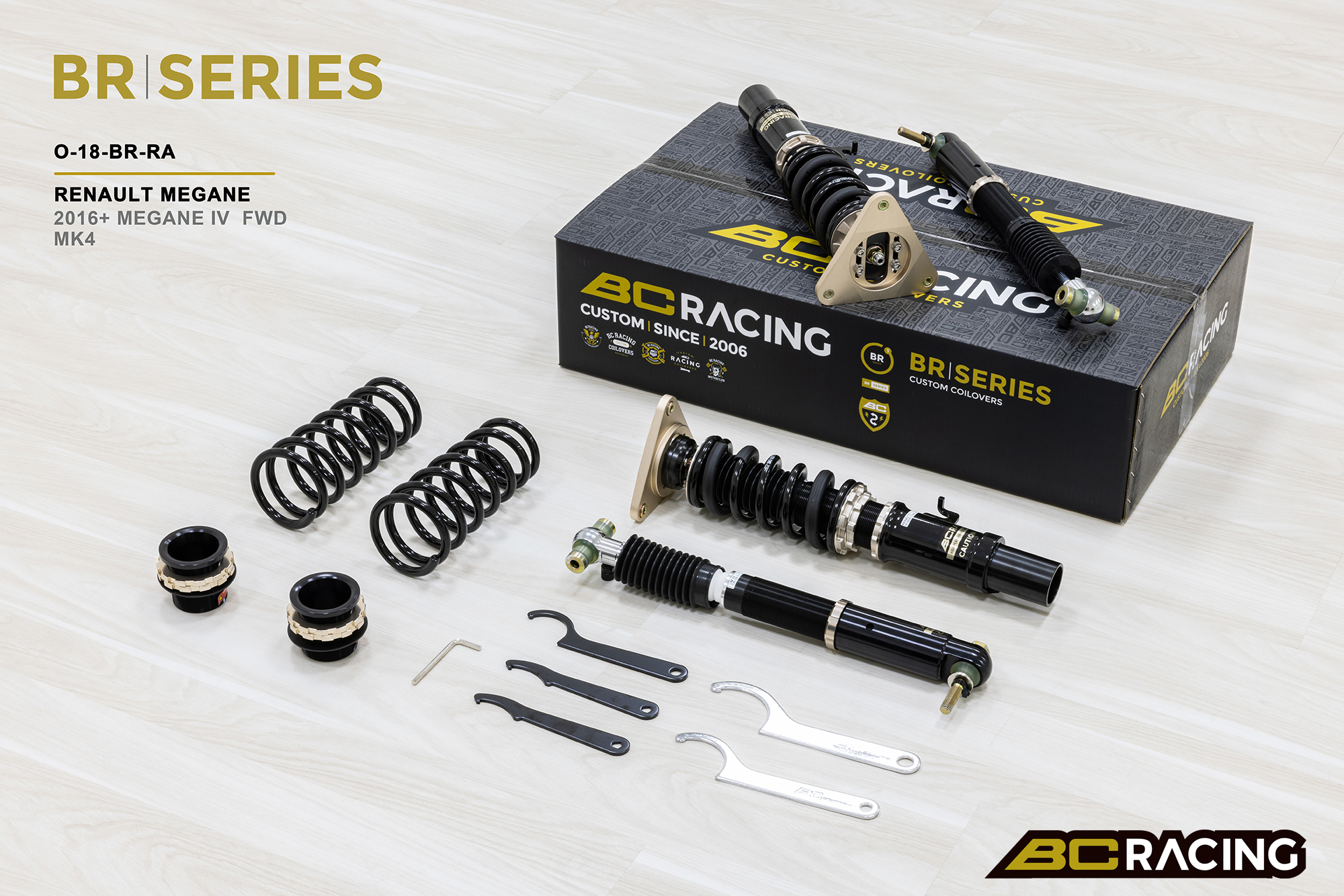 BC RACING - COILOVER BR REGOLABILE RENAULT MEGANE FWD MK4 16+