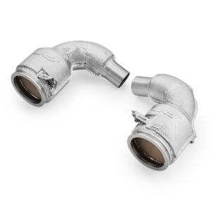RM MOTORS - DOWNPIPE PORSCHE 911 992 TURBO / TURBO S + CATALIZZATORE E SCUDO TERMICO