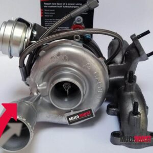 MUCHBOOST - TURBOCOMPRESSORE UPGRADE BILLET WHEEL GTB2565VKLR CERAMIC BALL BEARING HYBRID TURBO VACUUM CONVERTED WITH WELDED 1.9/2.0 TDI MANIFOLD