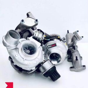 MUCHBOOST - TURBOCOMPRESSORE UPGRADE BILLET WHEEL GTD1756VRK HYBRID TURBO VACUUM CONVERTED WITH A WELDED 1.9/2.0 TDI MANIFOLD