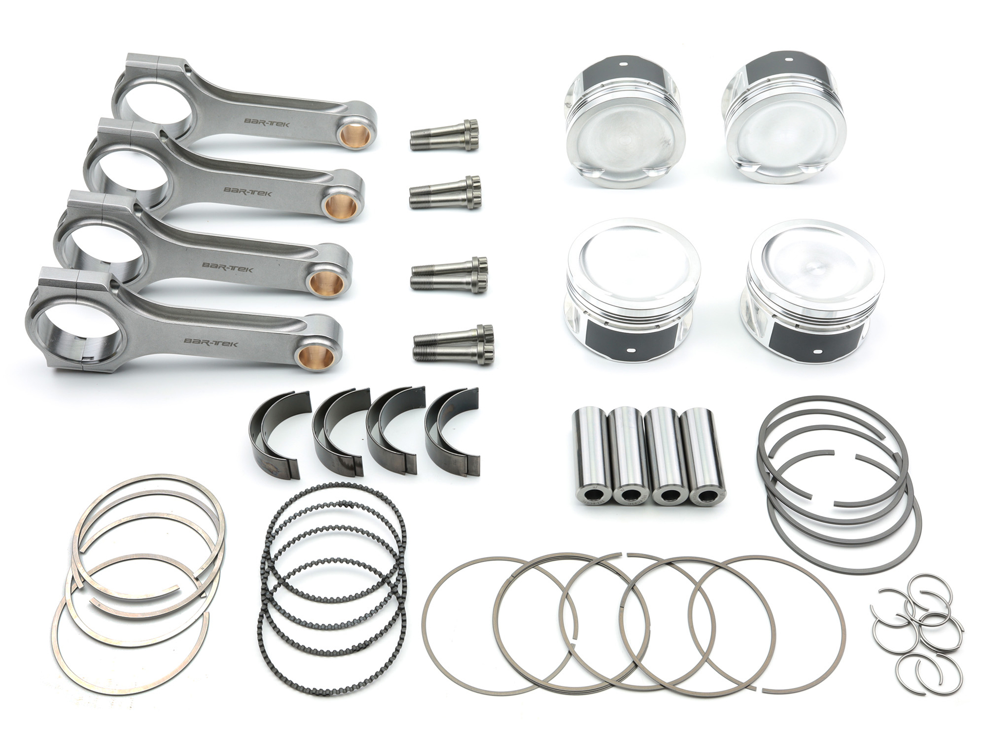 BAR-TEK FORGED PISTONS & STEEL CONNECTING ROD SET 2.0 TSI EA888