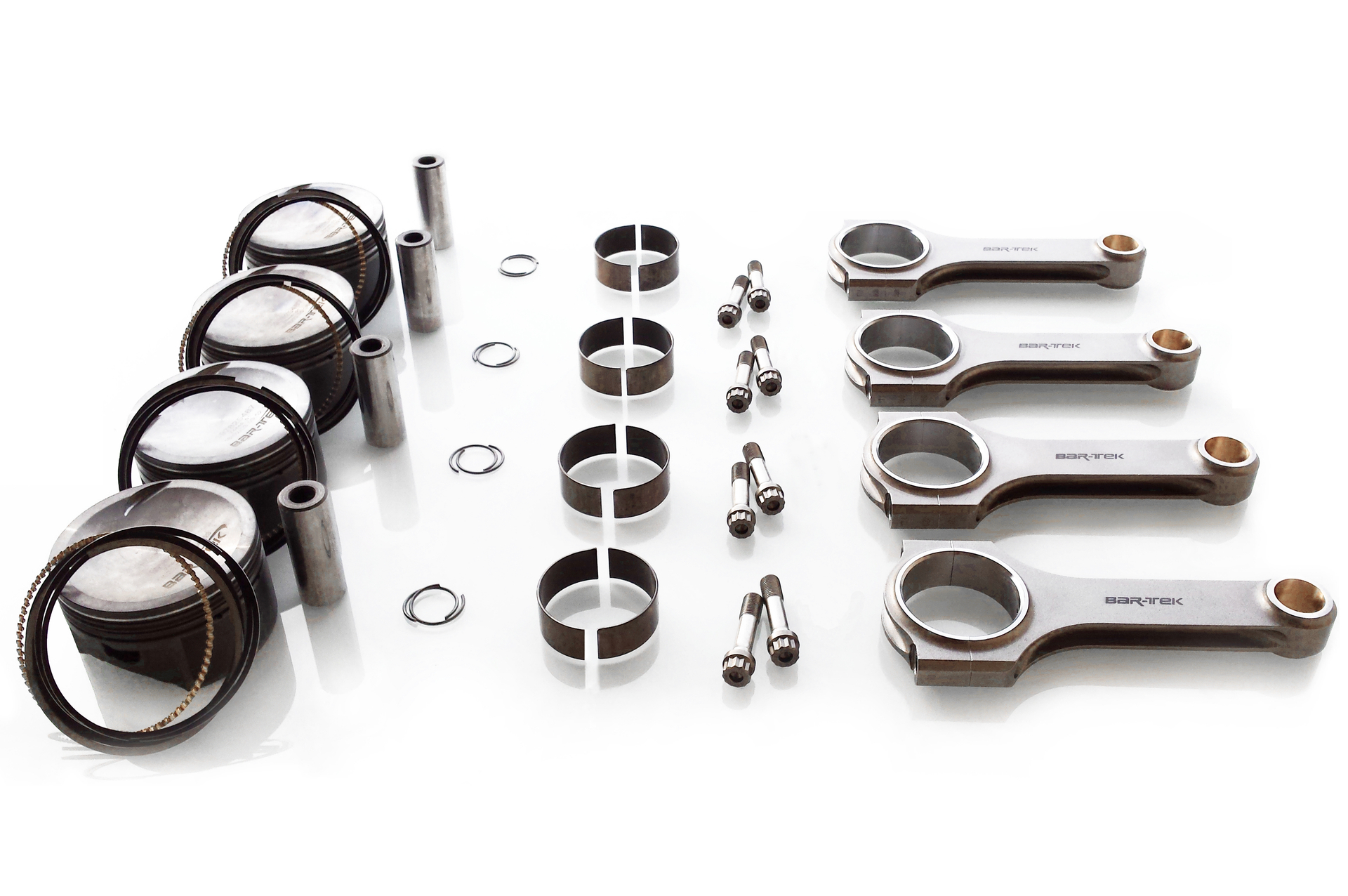 BAR-TEK & MAHLE FORGED PISTONS - CONNECTING ROD SET 2.0 TSI EA888