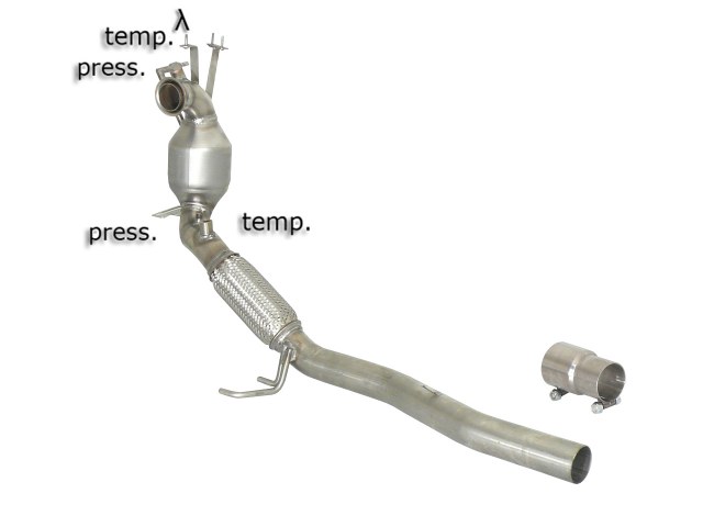 RAGAZZON - DOWNPIPE KAT + ELIMINAZIONE FAP - Audi A3 8P/Seat Leon 1P 1.6TDi (77kW), 2.0TDi (103/125kW), VW Golf 6 e Scirocco Mk3