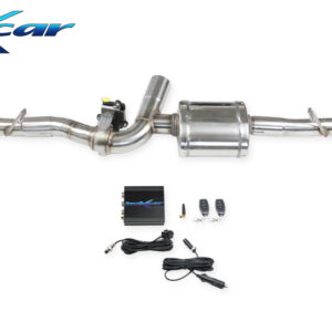 INOX CAR - POSTERIORE CON USCITA DIAM.100 BLACK CERAMIC DX+SX + VALVOLA CON MOTORINO ELETTRICO + TELECOMANDO ALFA ROMEO 4C 1750 TBI (241CV) COUPÈ