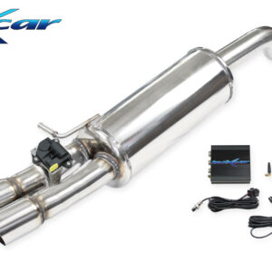 INOX CAR - POSTERIORE SILENZIATO CON USCITA 2 X DIAM. 70 RACING + VALVOLA CON MOTORINO ELETTRICO + TELECOMANDO AUDI A1 GB 40TFSI 2.0T (200CV) SPORTBACK 2018