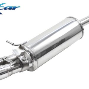 INOX CAR - POSTERIORE SILENZIATO CON 2 X DIAM. 70 X-RACE + VALVOLA CON MONTAGGIO MOTORINO ELETTRICO DI SERIE AUDI A1 GB 35TFSI 1.5T (150CV) SPORTBACK 2018