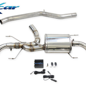 INOX CAR - POSTERIORE CON SILENZIATORE DX+SX + VALVOLA CON MOTORINO ELETTRICO + TELECOMANDO ALFA ROMEO GIULIA Q4 VELOCE 2.0 TURBO (280CV) 2016