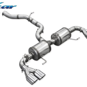INOX CAR - POSTERIORE CON USCITA 2 X DIAM.80 X-RACE DX+SX + VALVOLA CON MONTAGGIO MOTORINO ELETTRICI DI SERIE AUDI A1 / S1 8X 2.0 TFSI (231cv) QUATTRO SPORTBACK 2014