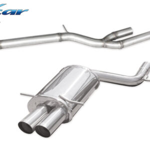 INOX CAR - TUBO CENTRALE DIRETTO + TERMINALE CON USCITA 2 X DIAM. 76 RACING AUDI S4 B5 2.7 BITURBO 265CV 98-01