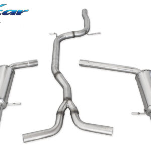 INOX CAR - TUBO CENTRALE DIRETTO + POSTERIORE CON USCITA DX+SX DIAM.100 X-RACE AUDI A4 B8 2.0 TFSI 2WD AVANT 211CV 2008