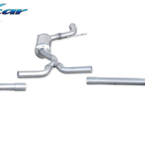 INOX CAR - TUBO CENTRALE CON SILENZIATORE + POSTERIORE CON USCITA DX+SX DIAM.100 X-RACE AUDI A4 B8 2.0 TFSI 2WD AVANT 211CV 2008