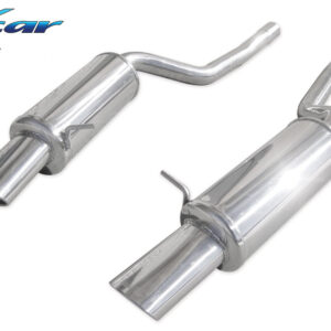 INOX CAR -  POSTERIORE CON USCITA SINGOLA OVALE 120X80 DX+SX AUDI RS6 C5 4.2L V8 450CV 02-04