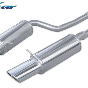 INOX CAR -  POSTERIORE CON USCITA SINGOLA OVALE 150X105 DX+SX AUDI RS6 C5 4.2L V8 450CV 02-04