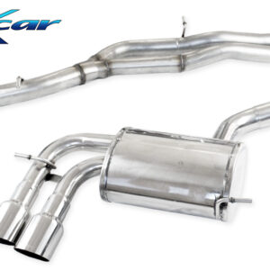 INOX CAR - TUBO CENTRALE DIRETTO + POSTERIRE CON USCITA DOPPIA DIAM.90 RACING AUDI RS3 8P 2.5 TFSI QUATTRO 340CV 2011
