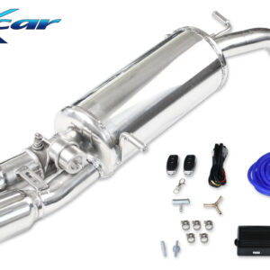 INOX CAR - POSTERIORE SILENZIATO CON USCITA 2 X DIAM.80 RACING + VALVOLA CON KIT DEPRESSIONE + TELECOMANDO CITROEN DS3 1.6 16V TURBO 155CV 2010