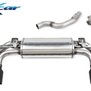 INOX CAR -  TERMINALE SILENZIATO CON USCITA 2X DIAM.100 RACING BLACK CERAMIC DX+SX + VALVOLE CON MONTAGGIO MOTOTRINI ELETTRICI AUDI SQ2 GA 2.0 TFSI 300CV QUATTRO 2021
