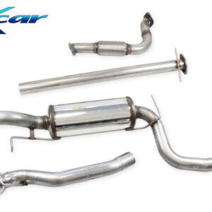 INOX CAR - TUBO INTERMEDIO + TUBO CENTRALE DIRETTO + POSTERIORE CON USCITA DIAM. 102 RACING FORD FOCUS MK2 RS 2.0 16V TURBO 215CV 2003