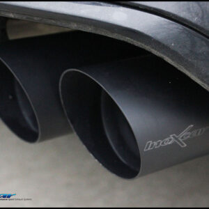 INOX CAR - TUBO CENTRALE SILENZIATO + TERMILANE SILENZIATO CON USCITA 2 X DIAM.90 RACING BLACK CERAMIC + VALVOLE CON MONTAGGIO MOTORINI ELTTRICI AUDI RS4 B9 QUATTRO AVANT 2.9 450CV 2018