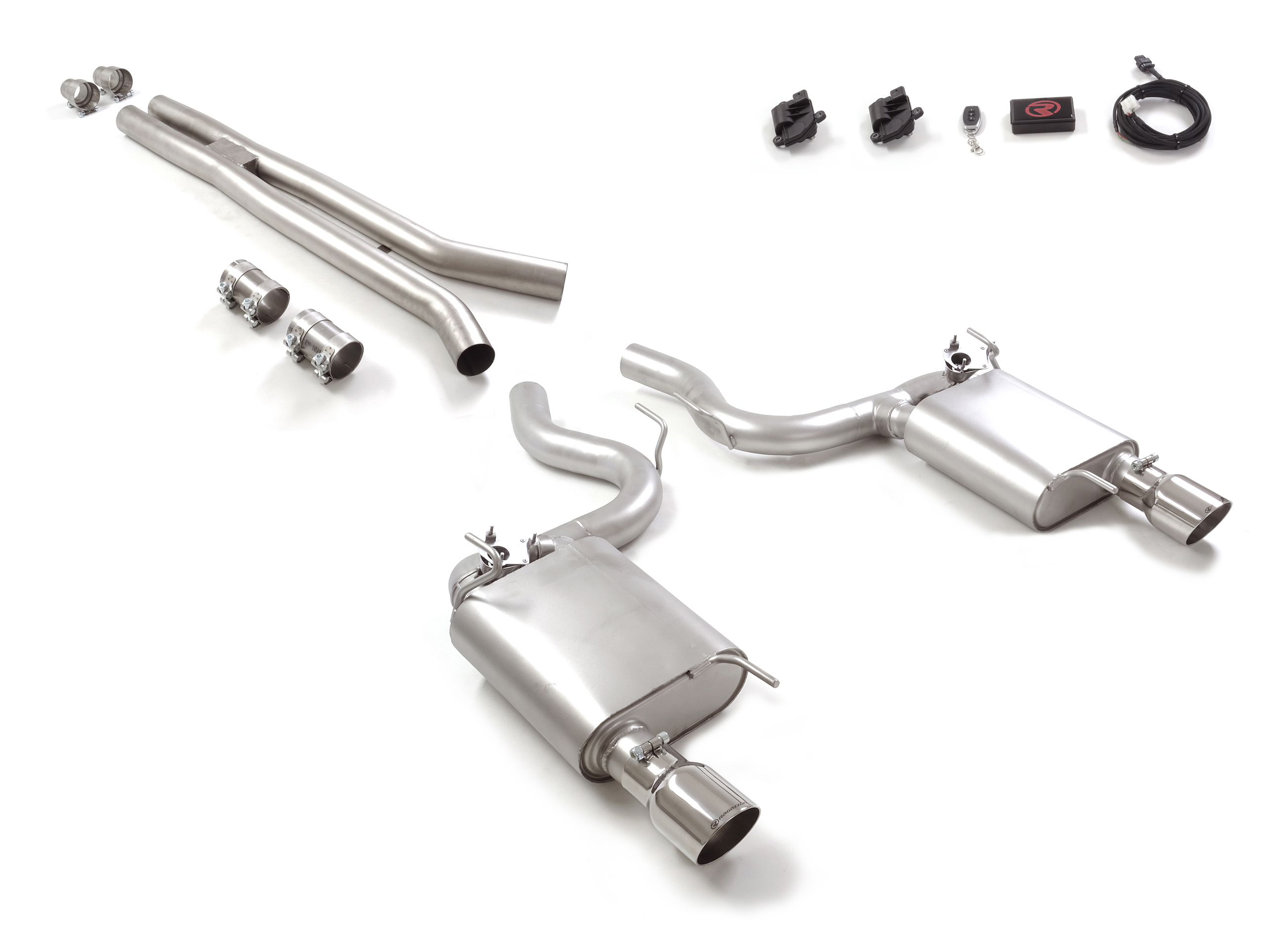RAGAZZON - CENTRALE NON SILENZIATO + TERMINALE – FORD MUSTANG MK6 – COUPE' 5.0 V8 GT (310kW) ø76mm 2015>2017
