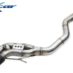 INOX CAR - POSTERIORE SENZA SILENZIATORE CON USCITA 2 X DIAM. 80 X-RACE BLACK MATT BMW SERIE 1 E82 135i 3.0 BITURBO 306CV COUPE 2007/2010