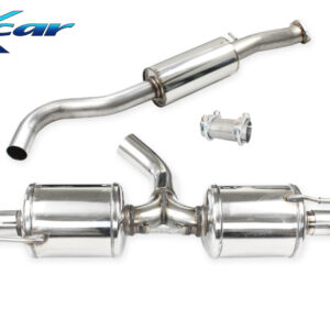 INOX CAR - TUBO CENTRALE SILENZIATO + ADATTATORE + POSTERIORE 2 SILENZIATORI CON USCITA DIAM. 110 X-RACE DX+SX TOYOTA YARIS GR 1.6 261CV 2020