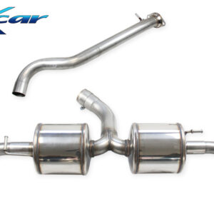 INOX CAR - TUBO CENTRALE DIRETTO + ADATTATORE + POSTERIORE 2 SILENZIATORI CON USCITA DIAM. 114 RACING DX+SX TOYOTA YARIS GR 1.6 280CV 2024+