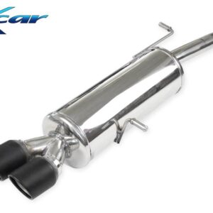 INOX CAR - POSTERIORE CON USCITA 2 X DIAM.80 X-RACE BLACK MATTE CITROEN DS3 1.6 TURBO THP RACING 207CV 2011