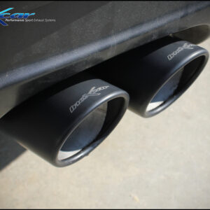 INOX CAR - POSTERIORE SENZA SILENZIATORE CON USCITA 2 X DIAM. 80 X-RACE BLACK MATT BMW SERIE 1 E82 135i 3.0 BITURBO 306CV COUPE 2007/2010