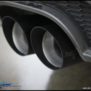 INOX CAR - POSTERIORE CON USCITA 2 X DIAM. 80 RACING BLACK CERAMIC AUDI A3 8V SPORTBACK 1.5 TFSI (150cv) 2WD 2017
