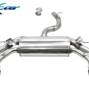 INOX CAR -  POSTERIORE CON USCITA 2 X DIAM. 90 X-RACE BLACK MATT + VALVOLA CON MONTAGGIO MOTORINI ELETTRICI CUPRA FORMENTOR 2.0 TFSI 4DRIVE 310CV 2020