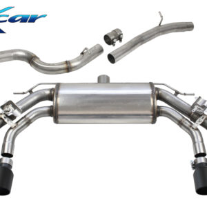 INOX CAR - TUBO CENTRALE DIRETTO + POSTERIORE CON USCITA 2 X DIAM. 90 X-RACE BLACK MATT + VALVOLA CON MONTAGGIO MOTORINI ELETTRICI CUPRA FORMENTOR VZ 2.0 TSI 333CV 2024