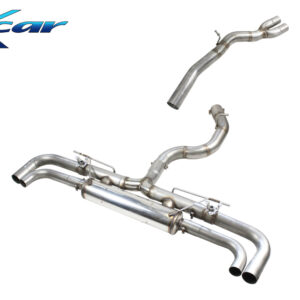 INOX CAR - TUBO CENTRALE DIRETTO + TERMINALE SILENZIATO + VALVOLE CON MONTAGGIO MOTORINI ELETTTRICI AUDI RSQ3 F3 SPORTBACK 2.5 TFSI QUATTRO 400CV 2020
