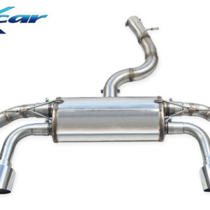 INOX CAR - POSTERIORE CON 1 SILENZIATORE CON USCITA 2 X DIAM. 100 RACING DX+SX +VALVOLE CON MONTAGGIO MOTORINI ELETTRICI AUDI S3 8Y 2.0 TFSI 310CV 2021