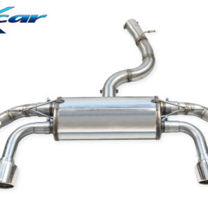 INOX CAR - POSTERIORE CON 1 SILENZIATORE CON USCITA 2 X DIAM. 100 X-RACE DX+SX +VALVOLE CON MONTAGGIO MOTORINI ELETTRICI AUDI S3 8Y 2.0 TFSI 310CV 2021