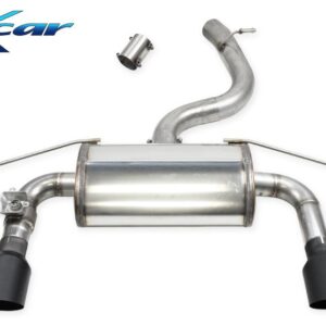 INOX CAR - TERMINALE SILENZIATO CON USCITA DIAM. 100 RACING BLACK CERAMIC DX+SX + VALVOLA CON MONTAGGIO MOTORINO ELETTRICO AUDI TT 8S 2.0 TFSI QUATTRO 230CV COUPE S-LINE COMPETITION 14-18