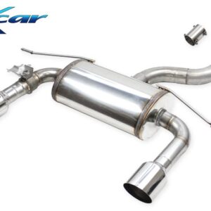 INOX CAR - TERMINALE SILENZIATO CON USCITA DIAM. 100 RACING DX+SX + VALVOLA CON MONTAGGIO MOTORINO ELETTRICO AUDI TT 8S 2.0 TFSI QUATTRO 230CV COUPE S-LINE COMPETITION 14-18