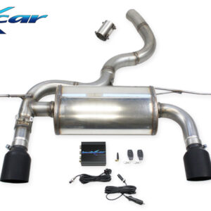 INOX CAR -  TERMINALE SILENZIATO CON USCITA DIAM. 100 RACING BLACK CERAMIC DX+SX + VALVOLA CON MOTORINO ELETTRICO + TELECOMANDO AUDI TT 8S 45TFSI 2.0  QUATTRO 245CV COUPE 2019