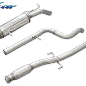 INOX CAR - TUBO CENTRALE DIRETTO + POSTERIORE CON USCITA DIAM.100 RACING PEUGEOT 208 GTI 1.6 16V TURBO (200CV) 2013