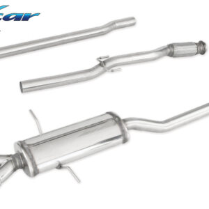 INOX CAR - TUBO CENTRALE DIRETTO + POSTERIORE CON USCITA CENTRALE 2 X DIAM. 76 RACING MINI COOPER R56 S 1.6 175CV 2007