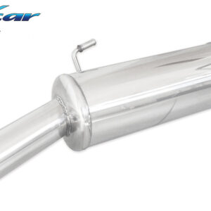 INOX CAR - POSTERIORE CON USCITA SINGOLA DIAM. 76 RETRO STYLE PEUGEOT 206 2.0 16V GTI 136CV 1999-2004