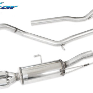 INOX CAR - TUBO CENTRALE DIRETTO + POSTERIORE CON USCITA CENTRALE 2 X DIAM. 76 RACING PEUGEOT RCZ 1.6 THP (200CV) 2010