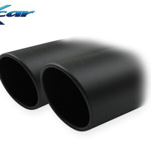 INOX CAR - POSTERIORE CON USCITA CENTRALE 2 X DIAM.90 X-RACE BLACK MATT PORSCHE BOXSTER 981 2.7 (265CV) CABRIO 2014