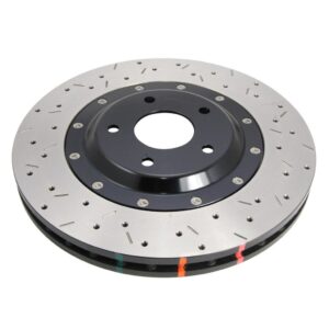 DBA - 5000 series - Crossed Drilled & Slotted 2-Piece Black Hat