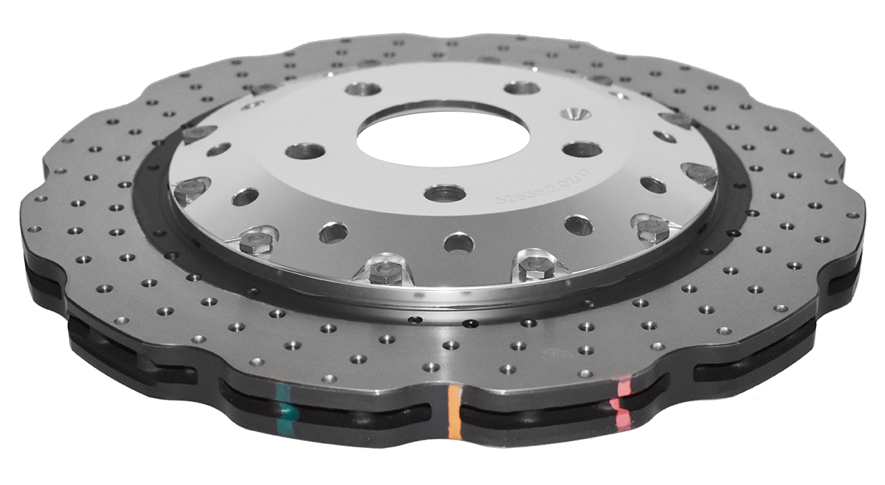 DBA - 5000 series - Crossed Drilled & Dimpled Silver Hat