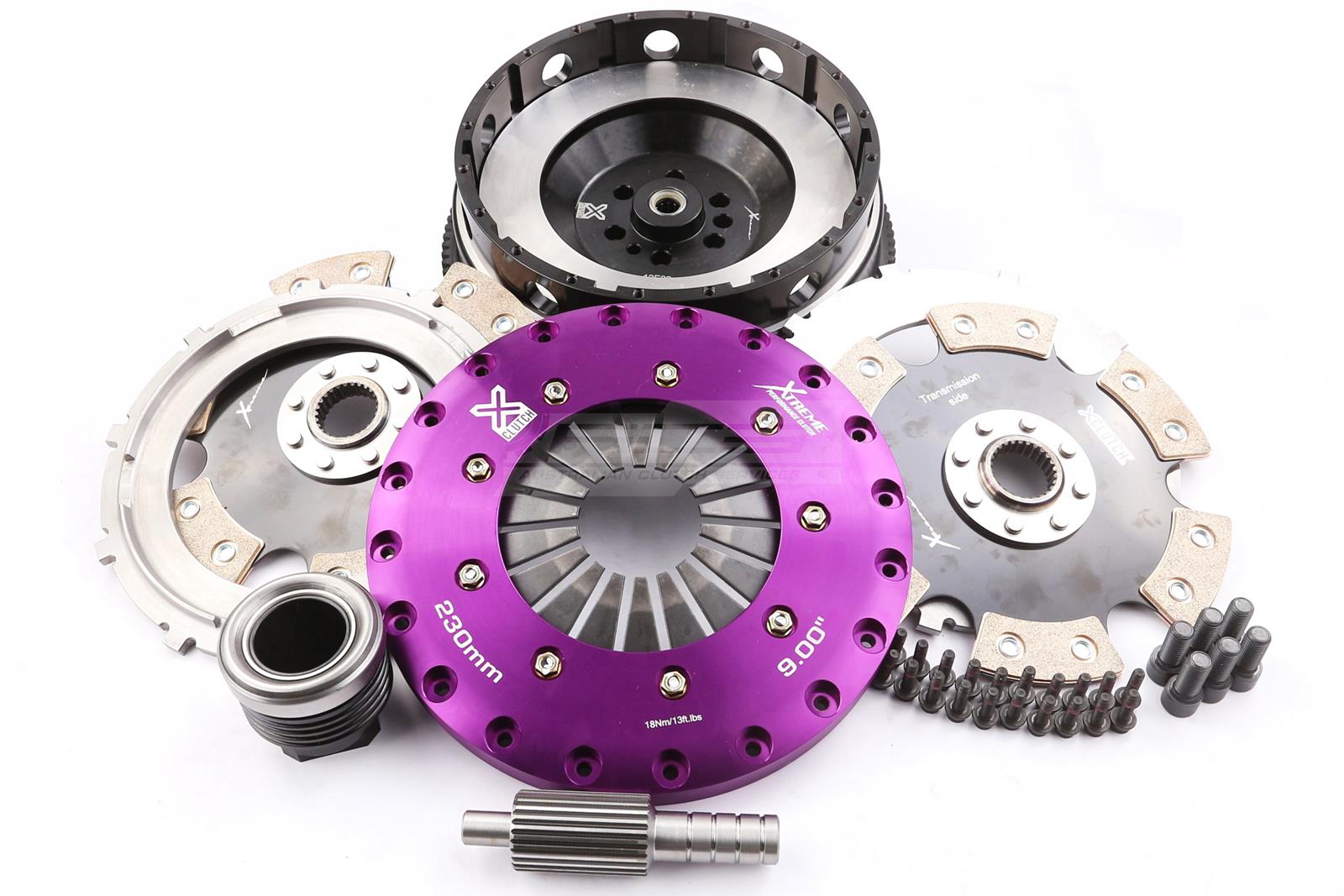 Xtreme Performance - 230mm Rigid Ceramic Twin Plate Clutch Kit Incl Flywheel 1800Nm