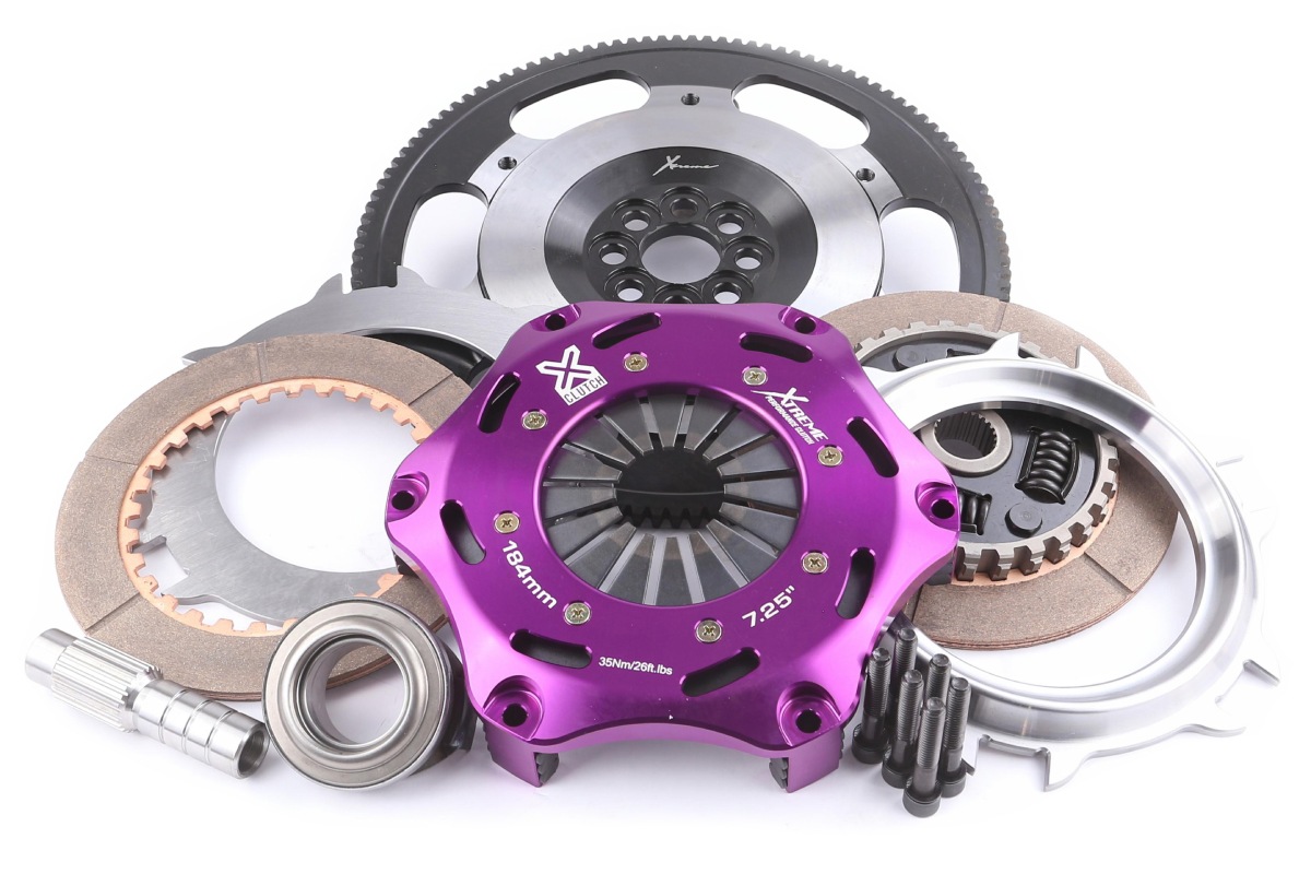 Xtreme Performance - 184mm Sprung Ceramic Twin Plate Clutch Kit Incl Flywheel 1220Nm