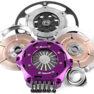 Xtreme Performance - 184mm Rigid Ceramic Twin Plate Clutch Kit Incl Flywheel 1220Nm