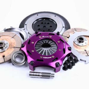 Xtreme Performance - 184mm Rigid Ceramic Twin Plate Clutch Kit Incl Flywheel 1220Nm