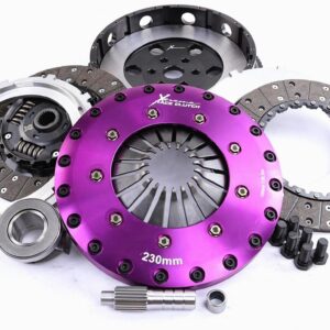 Xtreme Performance - 230mm Sprung hub Organic Twin Plate Clutch Kit Incl Flywheel 1000Nm